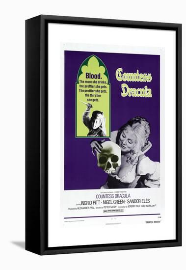Countess Dracula, US poster, Ingrid Pitt, 1971-null-Framed Stretched Canvas