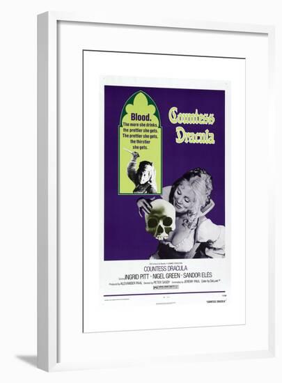 Countess Dracula, US poster, Ingrid Pitt, 1971-null-Framed Art Print