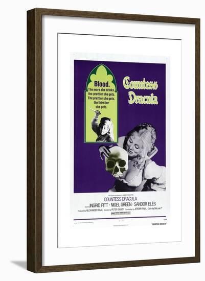 Countess Dracula, US poster, Ingrid Pitt, 1971-null-Framed Art Print