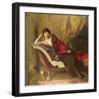 Countess Michael Karolyi, Reclining in a Divan, 1918-John Quincy Adams-Framed Giclee Print