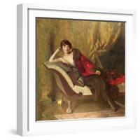 Countess Michael Karolyi, Reclining in a Divan, 1918-John Quincy Adams-Framed Giclee Print