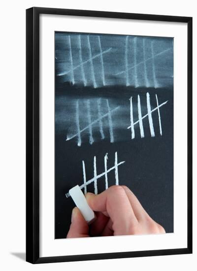 Counting Days by Drawing Sticks-Yastremska-Framed Photographic Print