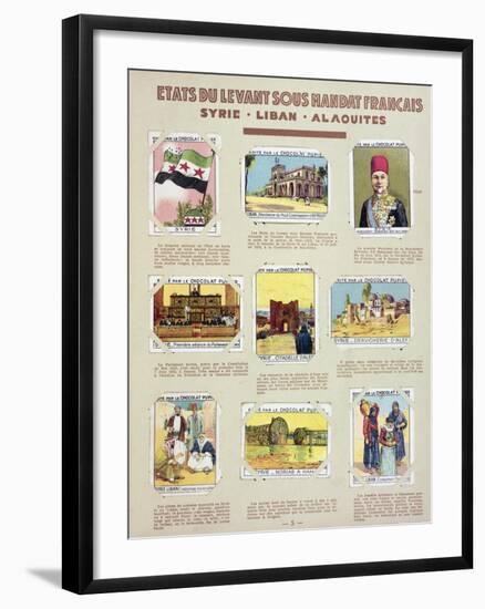 Countries of Levant under French Mandate, from an Album Issued by Chocolate Manufacturer 'Pupier'-null-Framed Giclee Print