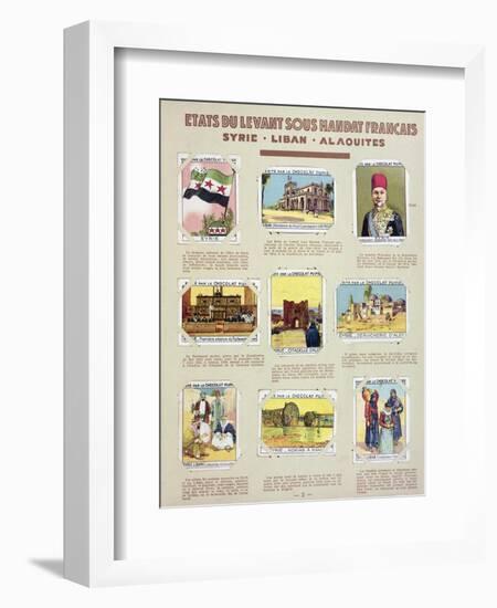 Countries of Levant under French Mandate, from an Album Issued by Chocolate Manufacturer 'Pupier'-null-Framed Giclee Print