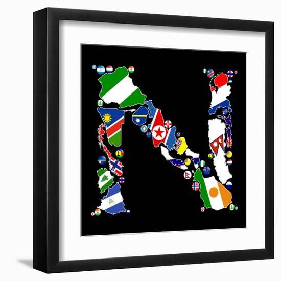 Countries Of N-Tonygers-Framed Art Print