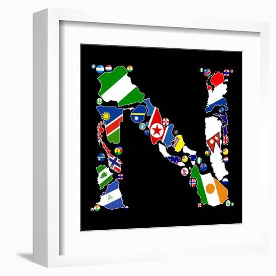 Countries Of N-Tonygers-Framed Art Print