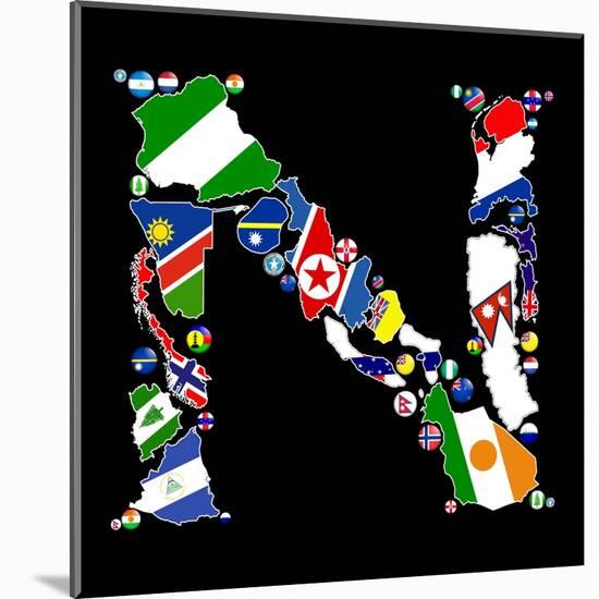 Countries Of N-Tonygers-Mounted Art Print