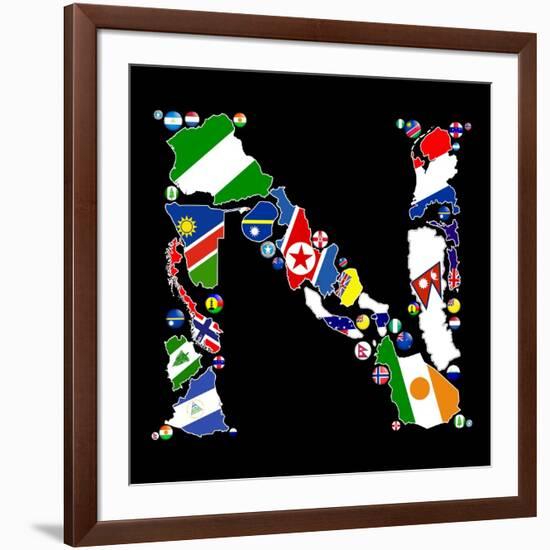 Countries Of N-Tonygers-Framed Art Print