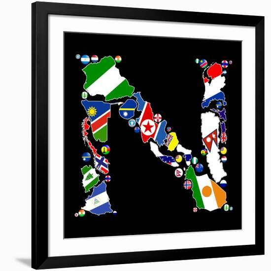 Countries Of N-Tonygers-Framed Art Print