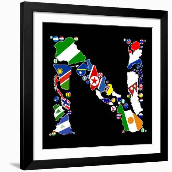 Countries Of N-Tonygers-Framed Art Print