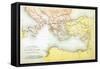 Countries Travelled by the Apostles and Showing the Journeys of St. Paul Between Asia and Europe-null-Framed Stretched Canvas