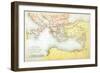 Countries Travelled by the Apostles and Showing the Journeys of St. Paul Between Asia and Europe-null-Framed Giclee Print