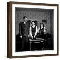 Country and Western Music Carter Family A.P. Carter, Wife Sara and Sister in Law Maybelle Carter-Eric Schaal-Framed Premium Photographic Print