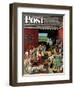 "Country Auction," Saturday Evening Post Cover, August 5, 1944-John Falter-Framed Giclee Print