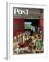 "Country Auction," Saturday Evening Post Cover, August 5, 1944-John Falter-Framed Giclee Print