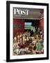 "Country Auction," Saturday Evening Post Cover, August 5, 1944-John Falter-Framed Giclee Print