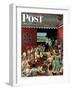 "Country Auction," Saturday Evening Post Cover, August 5, 1944-John Falter-Framed Giclee Print