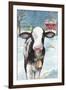 Country Barn Christmas with Wreath-Melinda Hipsher-Framed Giclee Print