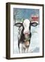 Country Barn Christmas with Wreath-Melinda Hipsher-Framed Premium Giclee Print
