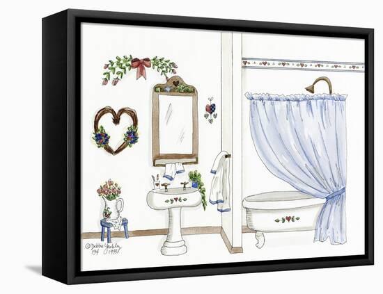 Country Bath 1-Debbie McMaster-Framed Stretched Canvas