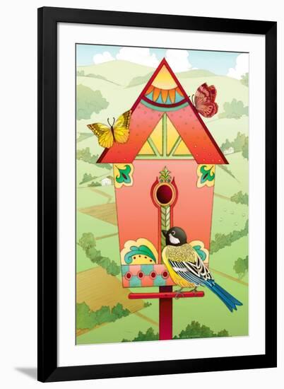 Country Birdhouse-Julie Goonan-Framed Giclee Print