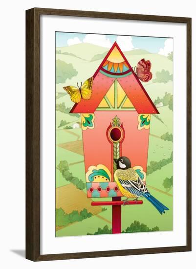 Country Birdhouse-Julie Goonan-Framed Giclee Print