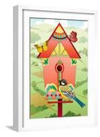 Country Birdhouse-Julie Goonan-Framed Giclee Print