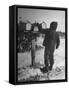 Country Boy Opening His Mailbox-Wallace Kirkland-Framed Stretched Canvas