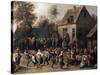 Country Celebration-David Teniers the Younger-Stretched Canvas