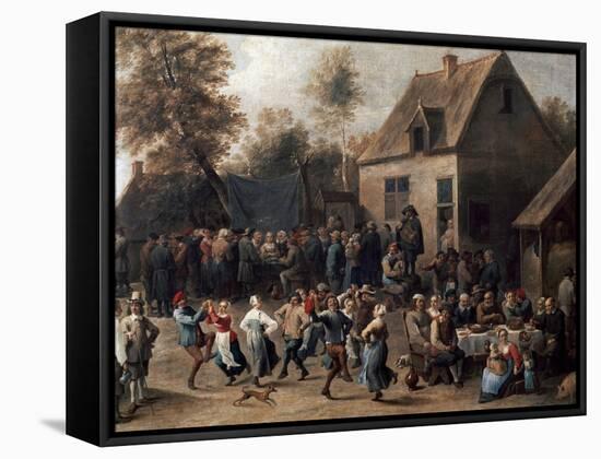 Country Celebration-David Teniers the Younger-Framed Stretched Canvas