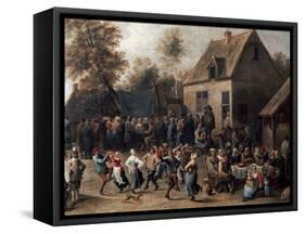 Country Celebration-David Teniers the Younger-Framed Stretched Canvas