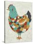 Country Chickens II-Chariklia Zarris-Stretched Canvas