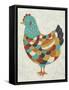 Country Chickens II-Chariklia Zarris-Framed Stretched Canvas