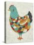 Country Chickens II-Chariklia Zarris-Stretched Canvas