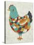 Country Chickens II-Chariklia Zarris-Stretched Canvas