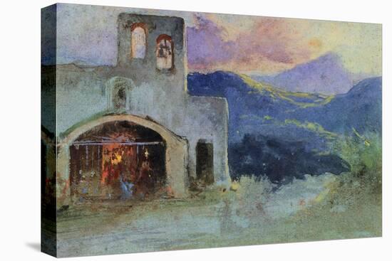 Country Church Near Cava, Ca 1857-Giacinto Gigante-Stretched Canvas