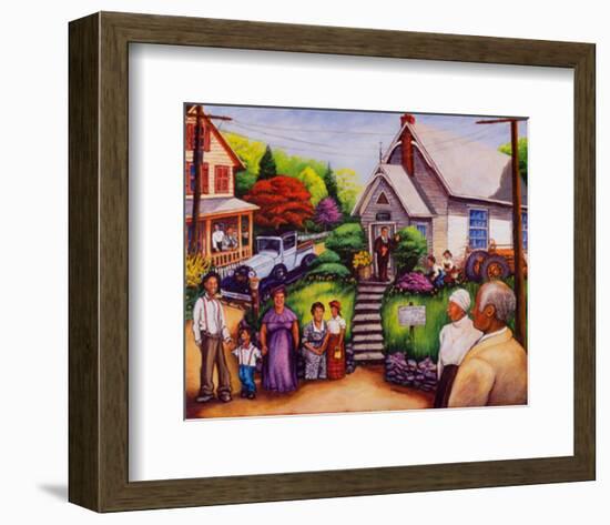 Country Church Service-Mancusi-Framed Art Print