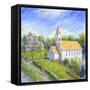 Country Church-Edgar Jerins-Framed Stretched Canvas