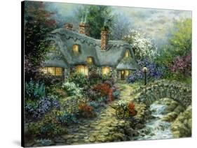 Country Cottage-Nicky Boehme-Stretched Canvas