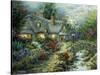 Country Cottage-Nicky Boehme-Stretched Canvas