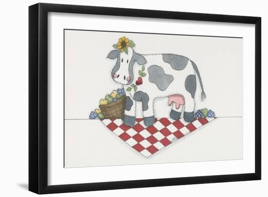 Country Cow-Debbie McMaster-Framed Premium Giclee Print