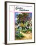 "Country Crossroads," Country Gentleman Cover, September 1, 1938-G. Kay-Framed Giclee Print