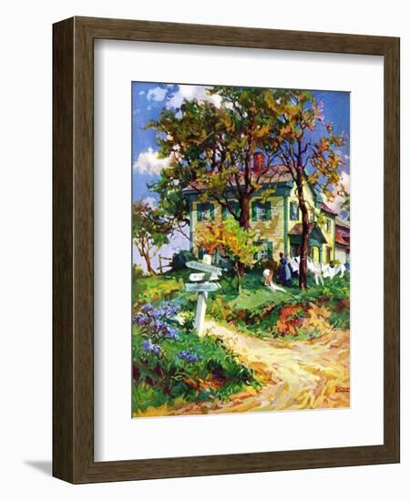 "Country Crossroads,"September 1, 1938-G. Kay-Framed Giclee Print