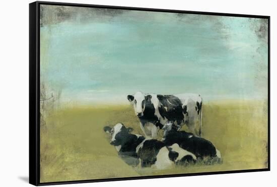 Country Drive Cows III-Naomi McCavitt-Framed Stretched Canvas