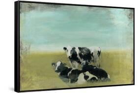 Country Drive Cows III-Naomi McCavitt-Framed Stretched Canvas