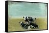 Country Drive Cows III-Naomi McCavitt-Framed Stretched Canvas