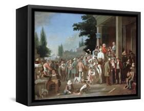 Country Election-George Caleb Bingham-Framed Stretched Canvas