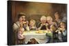 Country Family Dinner-Dianne Dengel-Stretched Canvas