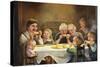 Country Family Dinner-Dianne Dengel-Stretched Canvas