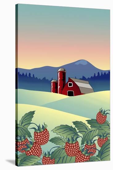 Country Farm-Linda Braucht-Stretched Canvas